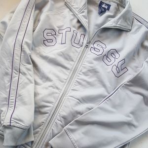 Fleece lined Stussy trackjacket
